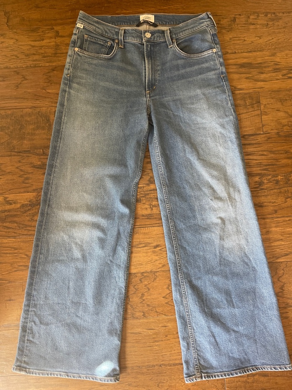 Citizens of Humanity Loli Mid-Rise Baggy Wide Leg Denim Palazzo - Picture 4 of 5